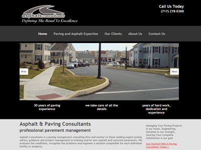 Asphalt Consulting Website New Website for Asphalt Consultants