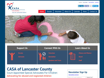 CASA of Lancaster PA Website New Website for CASA of Lancaster