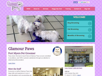 My Glamour Paws Website New Website for My Glamour Paws
-A Pet Groomer in Fort Myers Florida