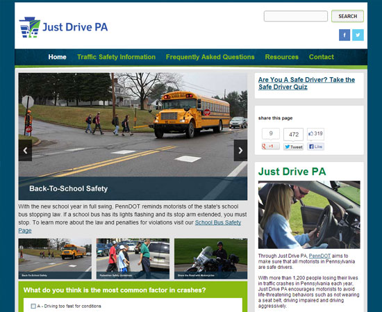 Website and SEO for Just Drive PA Web Design Refresh for Just Drive Pa